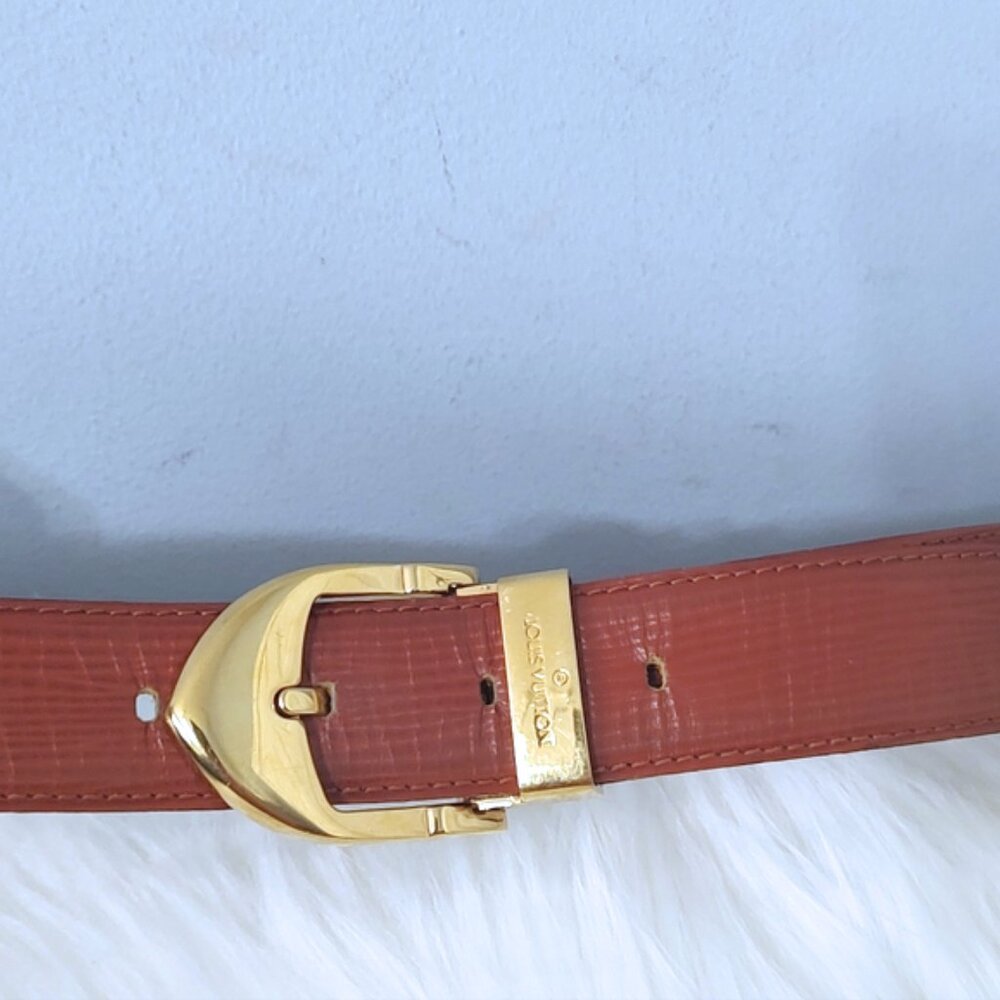 Louis Vuitton epi leather belt 85 S M EUC w/box - Picture 3 of 7